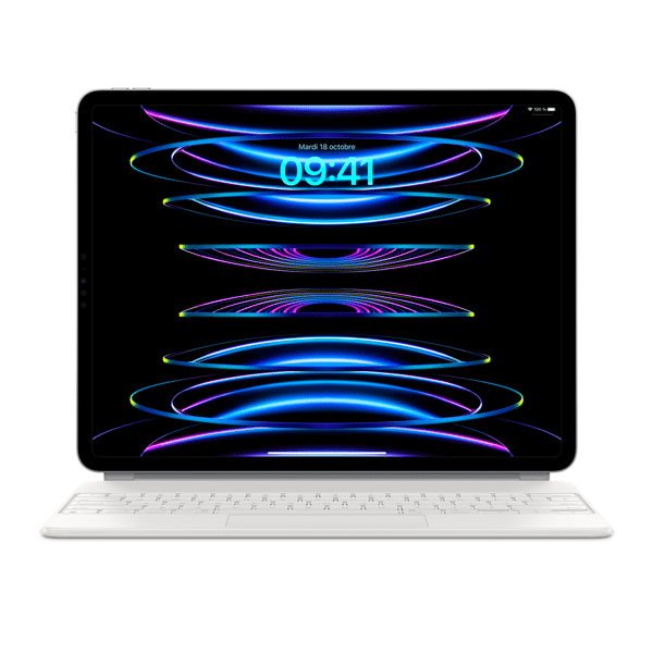 apple-magic-keyboard-pour-ipad-pro-129-pouces-5-generation-qwerty-blanc Apple Magic Keyboard iPad Pro 12,9" (5ᵉ gén) QWERTY - Blanc