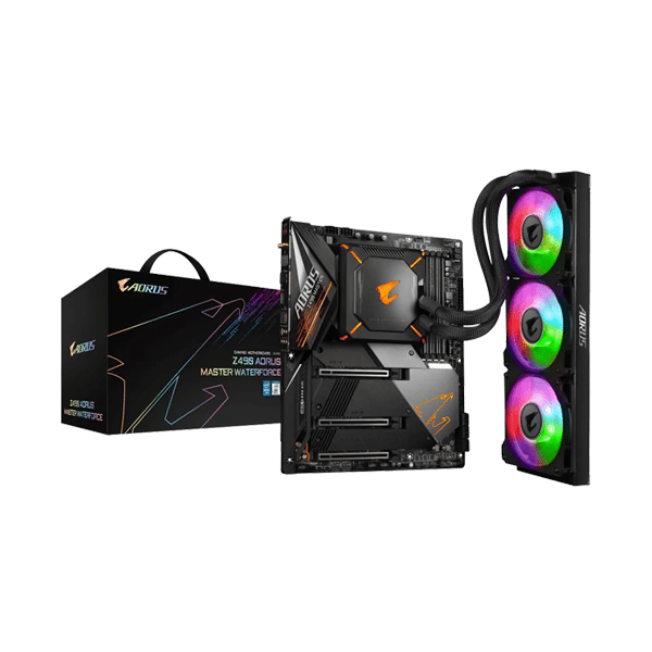 gigabyte-z490-aorus-master-waterforce-carte-mere Gigabyte Z490 AORUS MASTER WATERFORCE - Carte Mère – Image 1