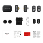 Hollyland LARK A1 Combo - Système Microphone Sans Fil 2 Personnes USB-C Lightning